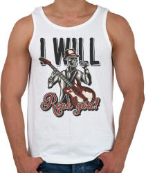 printfashion Zene 01 - I will Rock you! - Férfi atléta - Fehér (4944618)