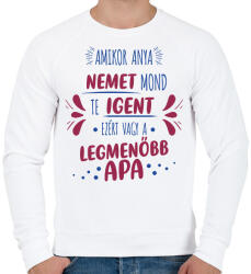 printfashion Legmenőbb apa - Férfi pulóver - Fehér (7128746)