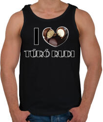 printfashion I love Túró rudi - Férfi atléta - Fekete (11775791)
