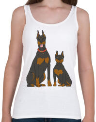 printfashion Doberman kutyák - Női atléta - Fehér (13008401)