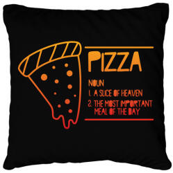 printfashion Pizza jelentése - Párnahuzat, Díszpárnahuzat - Fekete (9403040)