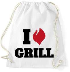 printfashion I love grill - Sportzsák, Tornazsák - Fehér (13686698)