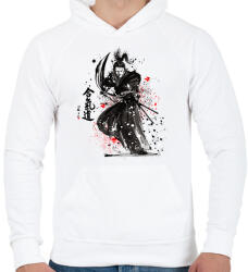 printfashion harcos - Férfi kapucnis pulóver - Fehér (1703019)