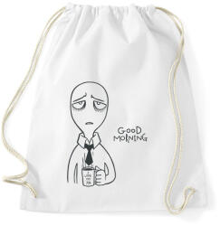 printfashion Good morning - Jó reggelt kávézás - Sportzsák, Tornazsák - Fehér (12047839)