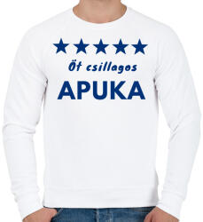 printfashion 5 CSILLAGOS APAUKA - Férfi pulóver - Fehér (1634389)