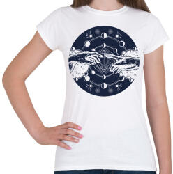 printfashion Michelangelo - Érintés az űrben - Női póló - Fehér (6729877)