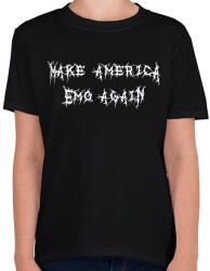 printfashion Make America Emo Again - Gyerek póló - Fekete (1203351)