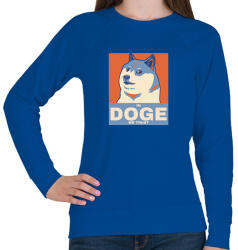 printfashion IN DOGE WE TRUST - Női pulóver - Királykék (10738285)