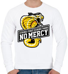 printfashion Cobra Kai STRIKE FIRST STRIKE HARD NO MERCY - Férfi pulóver - Fehér (16298273)