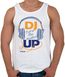 printfashion Tekerd fel a hangerőt - Férfi atléta - Fehér (111255)