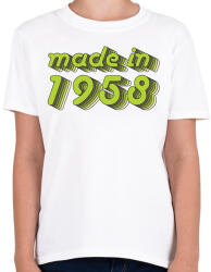 printfashion made-in-1958-green-grey - Gyerek póló - Fehér (482479)