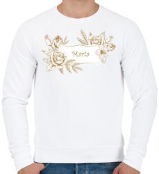 printfashion Márta - Férfi pulóver - Fehér (2843441)