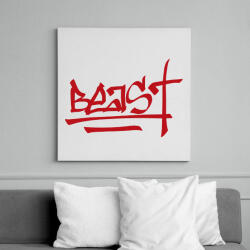 printfashion Beast Design Text Logo - Vászonkép - Fehér (6623529)