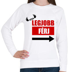 printfashion Legjobb férj - Női pulóver - Fehér (5246417)