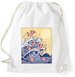 printfashion Axolotl hullám - Sportzsák, Tornazsák - Fehér (11737892)