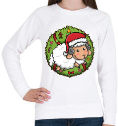 printfashion Karácsonyi bárány - Női pulóver - Fehér (5626969)