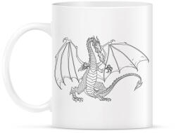 printfashion Sárkány - Bögre - Fehér (789137)