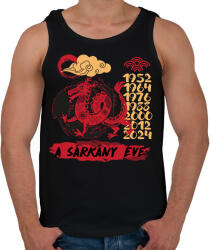printfashion A sárkány éve - Férfi atléta - Fekete (7612900)