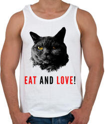 printfashion Eat and love - Férfi atléta - Fehér (1452618)