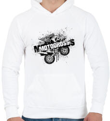 printfashion motor - Férfi kapucnis pulóver - Fehér (15178914)