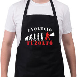 printfashion Tűzoltó evolúció - Kötény - Fekete (4930929)
