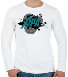 printfashion apa hős - Férfi hosszú ujjú póló - Fehér (6137372)