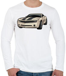 printfashion Camaro - Férfi hosszú ujjú póló - Fehér (2406107)