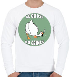 printfashion Be goose, do crimes - Férfi pulóver - Fehér (12475162)