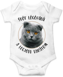 printfashion Skót lógófülű - Legjobb barát - Baba Body - Fehér (7170860)