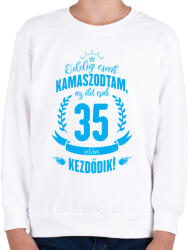 printfashion kamasz-35-cyan - Gyerek pulóver - Fehér (599082)