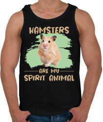 printfashion Hamsters are my spirit animal - Férfi atléta - Fekete (7096348)