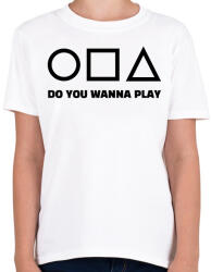 printfashion SQUID GAME 3 - Gyerek póló - Fehér (11441629)