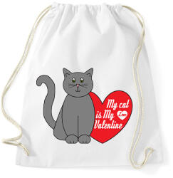 printfashion Love my cat - Sportzsák, Tornazsák - Fehér (2187140)