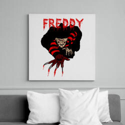printfashion freddy cartoon - Vászonkép - Fehér (6629104)