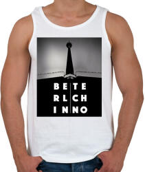 printfashion Berlin techno - Férfi atléta - Fehér (1800239)
