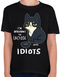 printfashion Intolerant to idiots - Gyerek póló - Fekete (11224271)