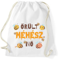 printfashion Őrült méhész nő - Sportzsák, Tornazsák - Fehér (13170557)