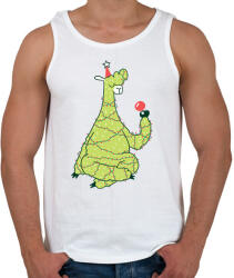 printfashion Láma karácsonyfa - Férfi atléta - Fehér (14616849)