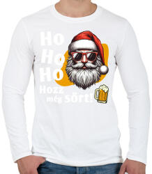 printfashion Vicces sörözős mikulás - Férfi hosszú ujjú póló - Fehér (15177187)