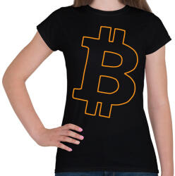 printfashion bitcoin - Női póló - Fekete (6040048)