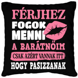 printfashion Férjhez fogok menni. . - Párnahuzat, Díszpárnahuzat - Fekete (16521666)