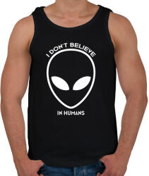 printfashion Nem hiszek az emberekben - Férfi atléta - Fekete (1673379)