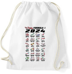 printfashion Formula 1 - 2024 versenynaptár (fekete) - Sportzsák, Tornazsák - Fehér (14431892)