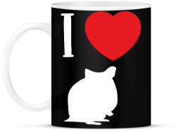 printfashion I love hamster (white) - Bögre - Fekete (7096148)