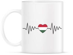 printfashion Magyar szívverés - Bögre - Fehér (5976053)