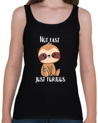 printfashion Not fast just furious - Női atléta - Fekete (14549697)