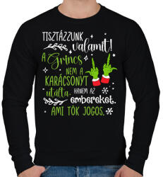 printfashion A Grincs az embereket utálta - Férfi pulóver - Fekete (16847024)