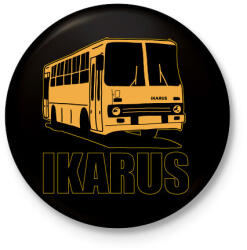 printfashion Ikarus - Kitűző, hűtőmágnes - Fekete (5354718)