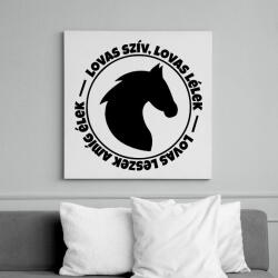 printfashion Lovas szív, Lovas lélek - Vászonkép - Fehér (6632465)
