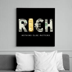 printfashion Rich - Gazdag - Vászonkép - Fekete (11621857)